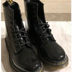 Dr. Martens Black Patent Leather Boots